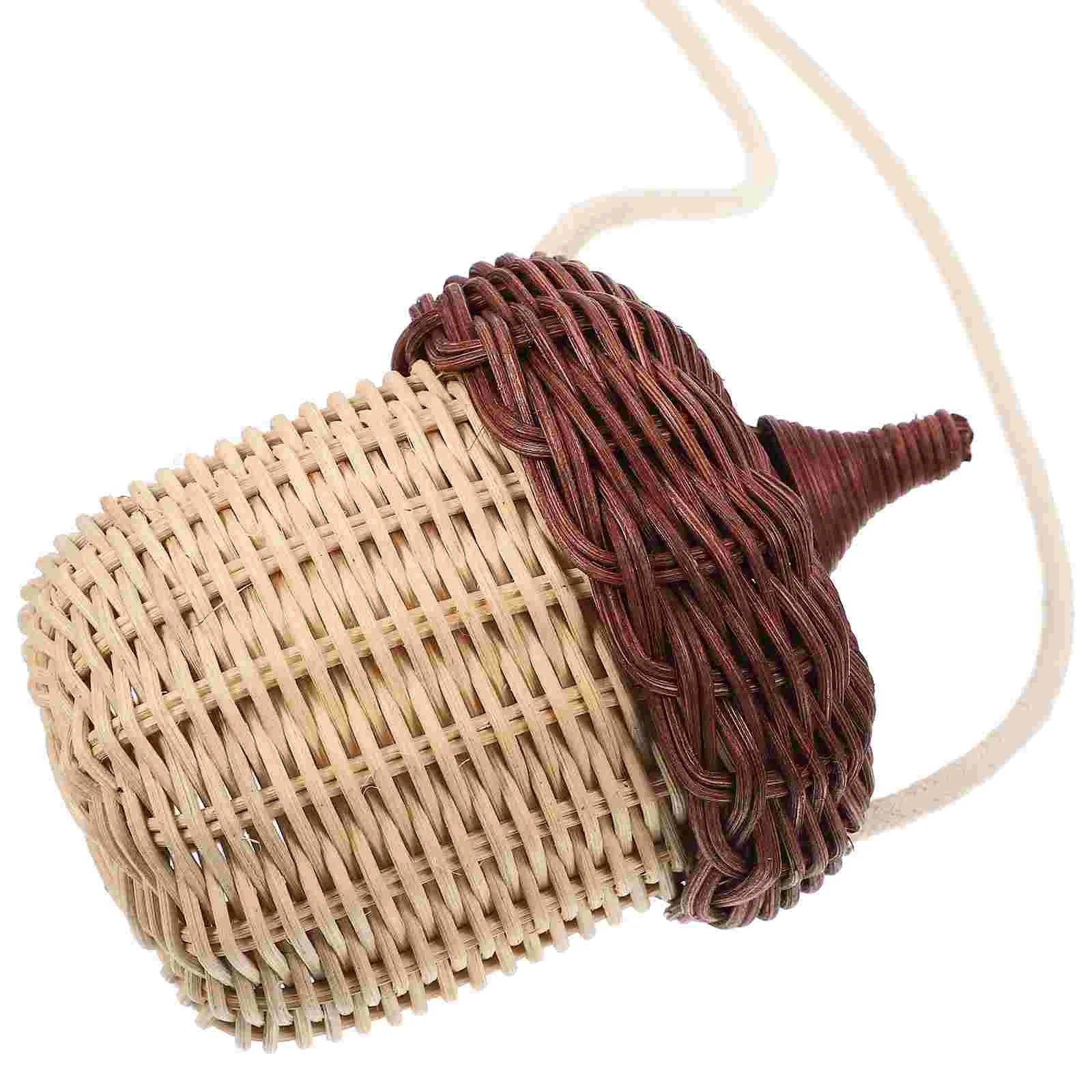 

Rattan Basket Shoulder Straw Crossbody Woven Mini Purse Kids Handbag Wicker Summer Storage Body Cross Women Hanging Tote
