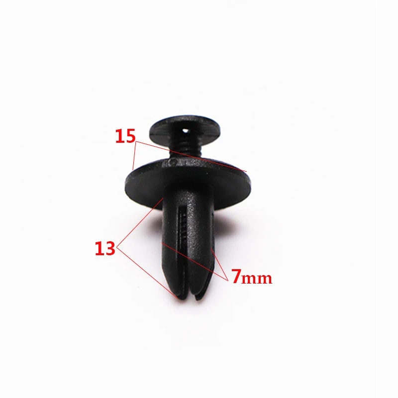 

50Pcs Universal 7mm Hole Screw Buckle Bumper Mudguard Fender Trunk Plastic Fastener Clips