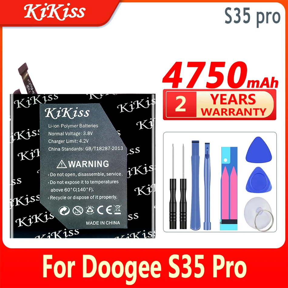 

4750mAh KiKiss High Capacity Battery S35Pro (BAT20M154350) For Doogee S35 Pro Bateria
