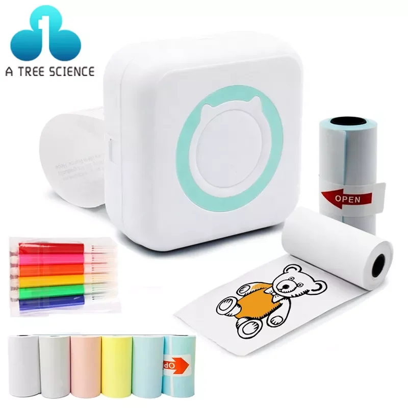 

Mini Bluetooth Thermal Printer Portable Printer Mini Printer Inkless Digital Instant Photo Printer Cute Portable For IOS Android