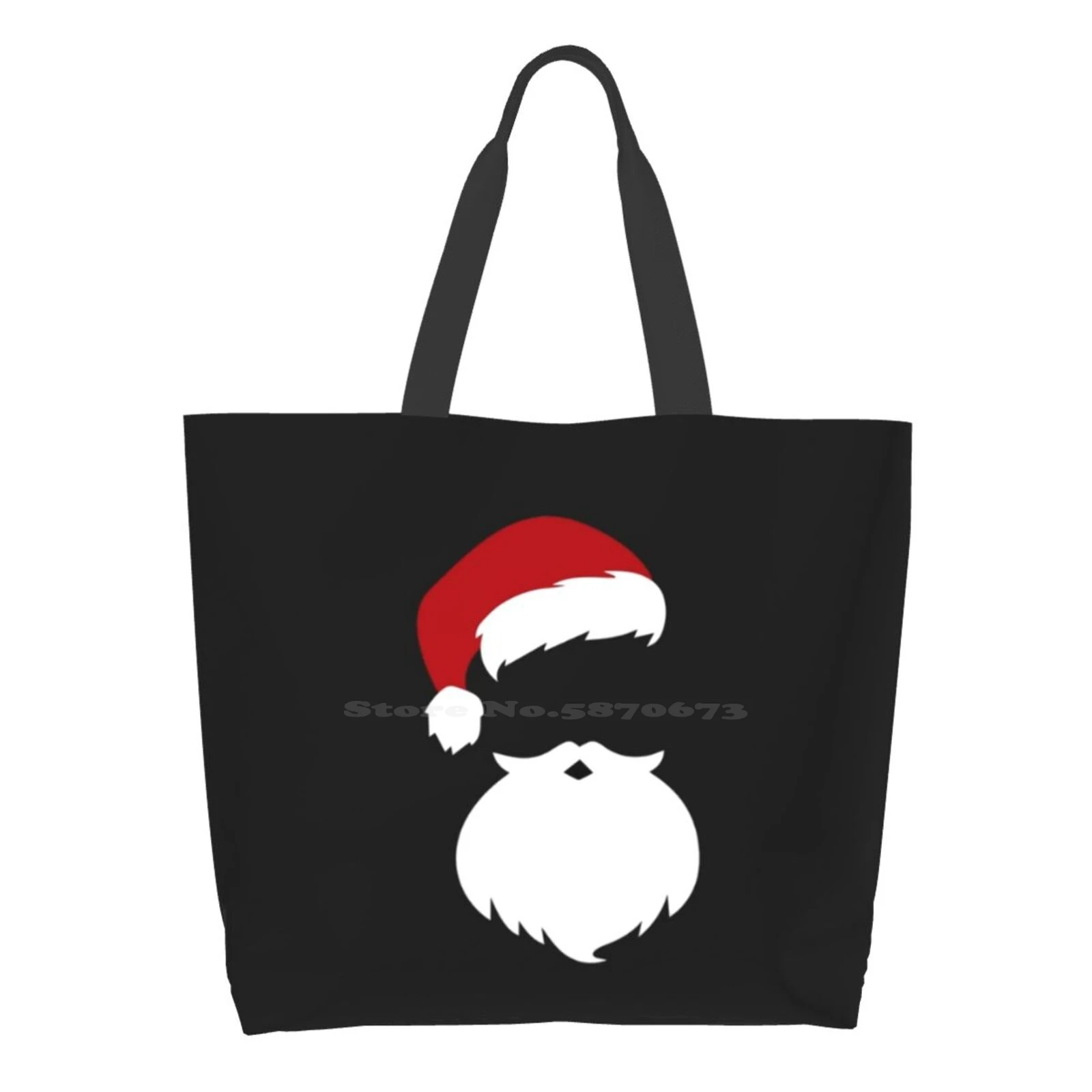 

Рождественская Женская Повседневная Сумка-тоут с Санта-Клаусом, бородой