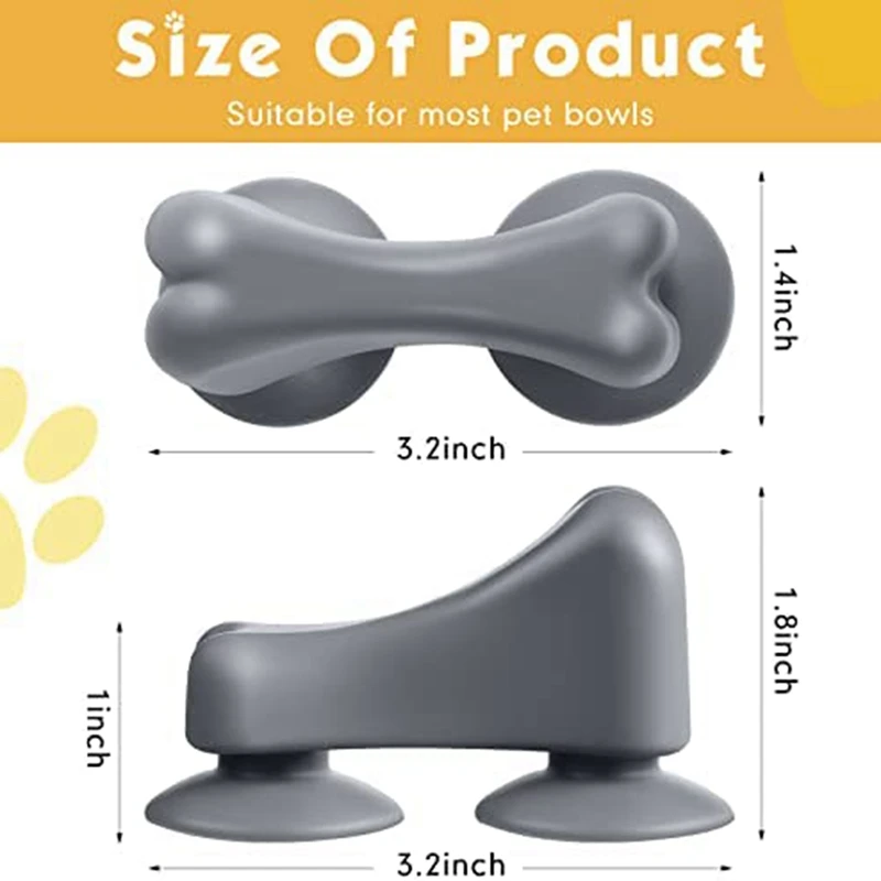 

Silicone Slow Feeder Insert For Dog Bowls Bone Design Gray Slow Feeder Bowl Insert To Slow Down Eating