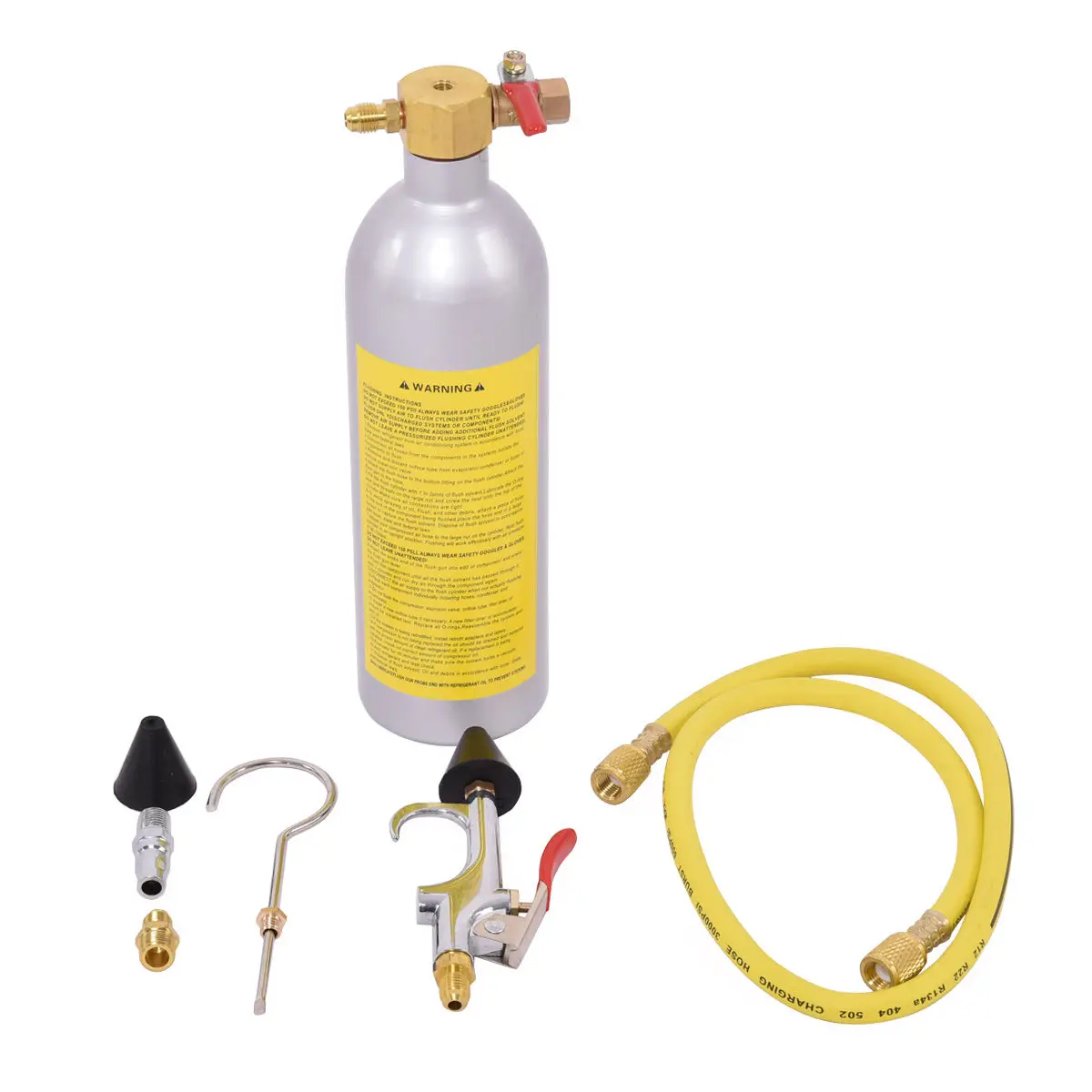 

A/C AC Air Conditioner System Flush Canister Gun Kit R134 R12 R22 R410 R404