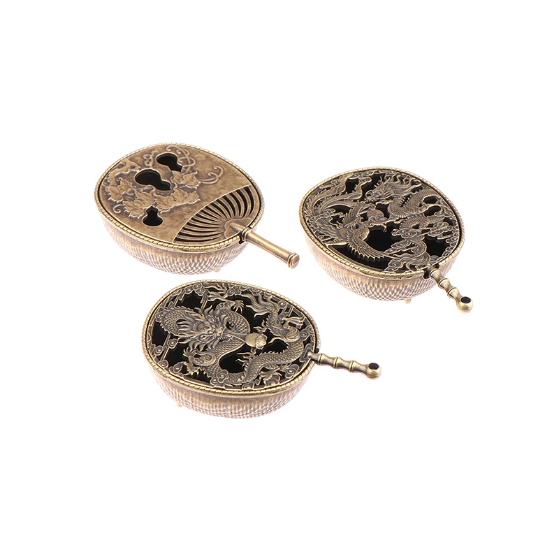 Винтажная Мини-курильница В Форме Веера Небольшой Металлический Поднос Для