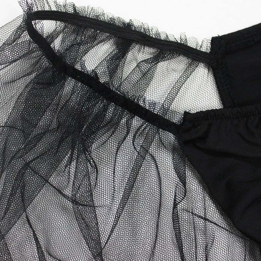 Plus Size Skirts Sets for Women Large Black Mesh Crop Tops & Long Skirts Sexy Elegant Evening Night Party Club 2 Pieces Sets Big