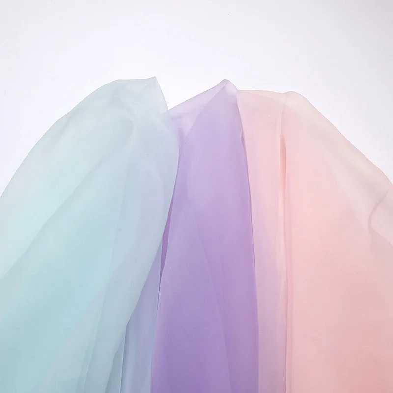 Однотонное платье из органзы женская одежда ткань игрушка кукла ручной работы
