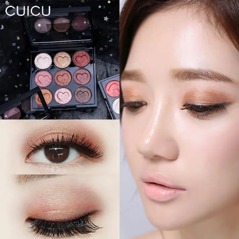 

Modern Shiny Nine-color Eyeshadow Palette Micro-shimmer Pearlescent Milk Tea Earth Color Eyeshadow Students' Daily All-match