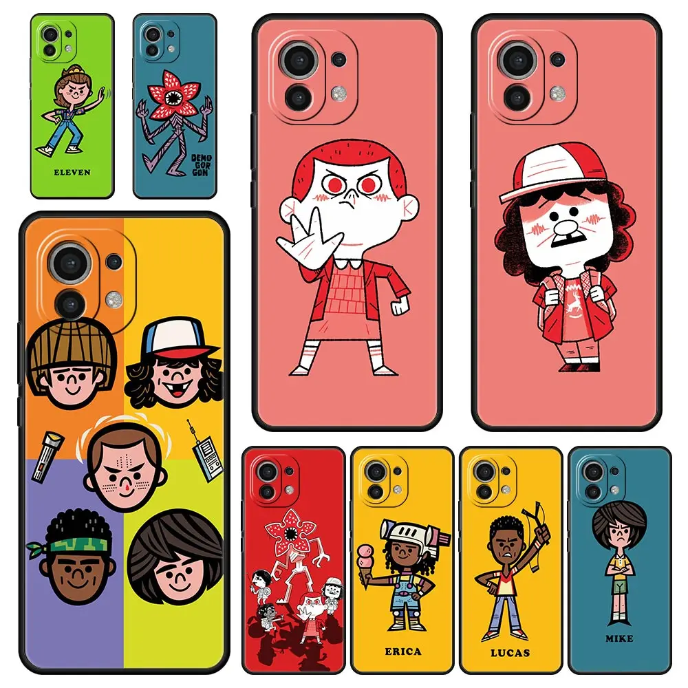 

Cute Stranger Things Anime Phone Case For Xiaomi Poco X3 NFC M3 F3 M4 X4 Mi Note 12 Pro 10 11 Lite 10T 5G 11T 11X 9T 11i Cover