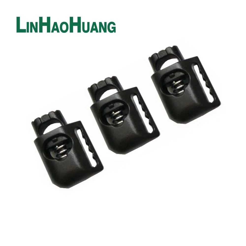 

100 шт./лот черный пластиковый шаровой Шнур Блокировка переключается пластиковые Пружинные Заглушки для 1 см полосок 7 мм Шнур Бесплатная дос...