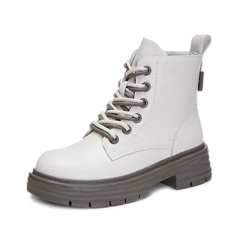 

Genuine Leather Elegant Ankle Boots Female Wedges Luxury Designer Shoes for Women 2023 Fashion Chunky Platform Booties Plus Size