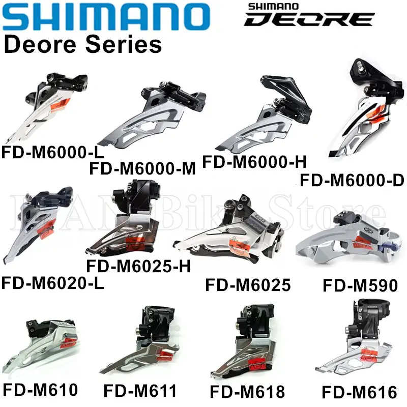 

Передний переключатель Shimano Deore FD M6000 FD M610 велосипедный переключатель M6020 M6025 M618 FD M616 M611 M590 M591 M610-E T670 20/30 скоростей