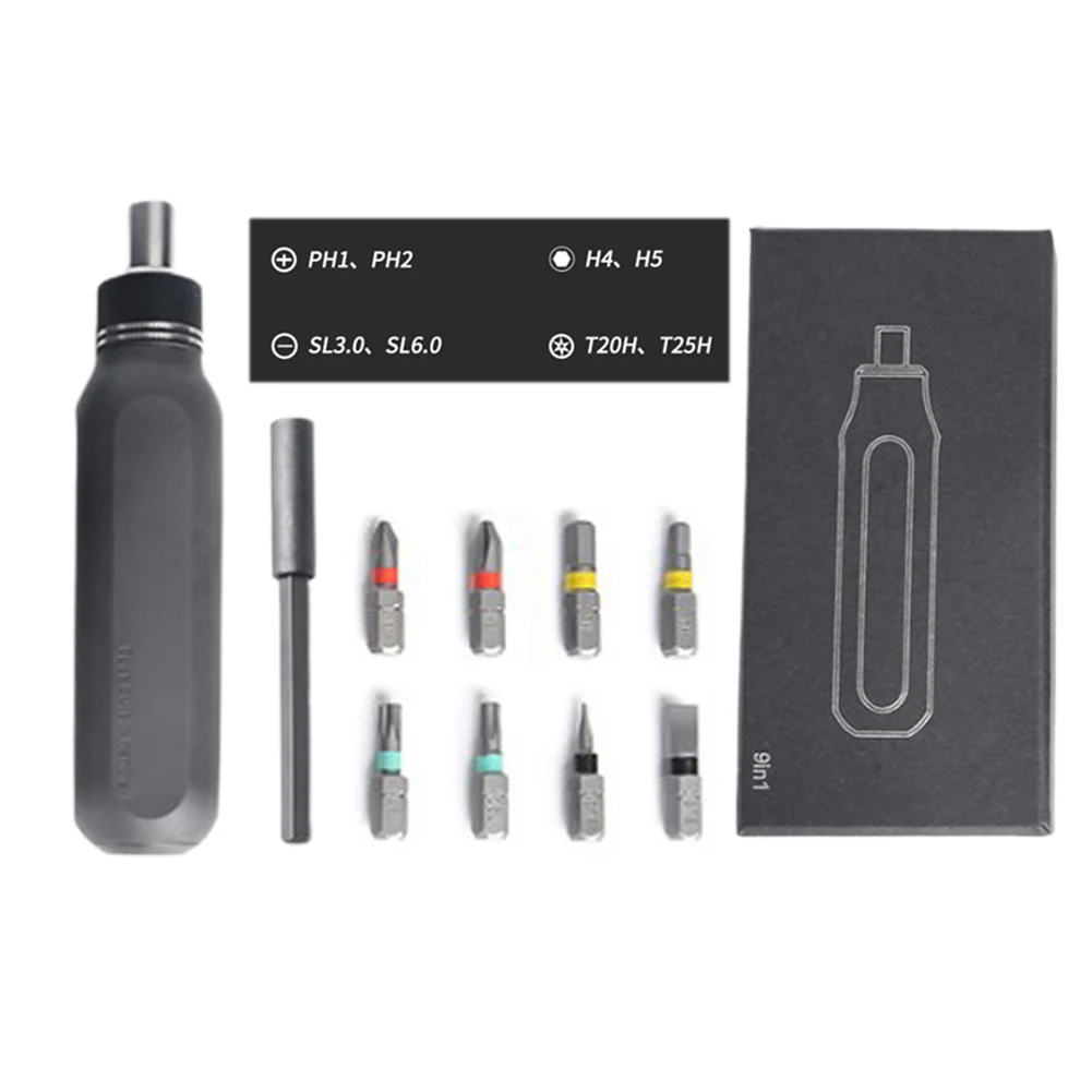 

Ratchet Screwdriver Set T Handle Cross Groove Screw Bits Tool Dual Purpose Small Chrome Vanadium Steel Hand Repair Tools 9 In 1