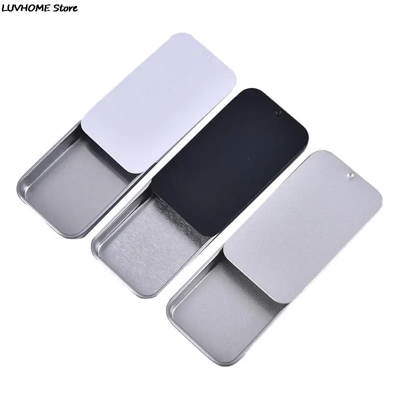 

Железные небольшие прямоугольные пустые жестяные банки, Домашний Органайзер, маленькая коробка для хранения, контейнеры для конфет и табле...