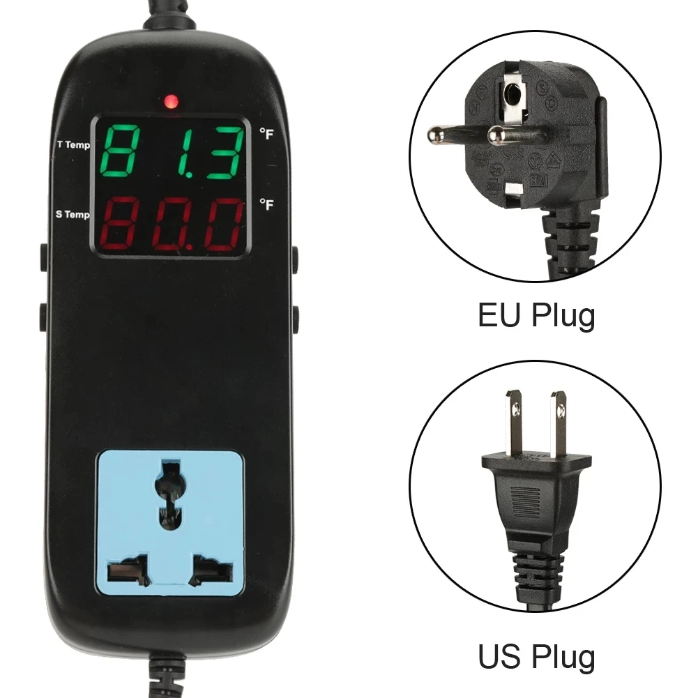 

Temperature Controller Digital Display Intelligent Electronic Temperature Controller Thermostat Output AC90-250V