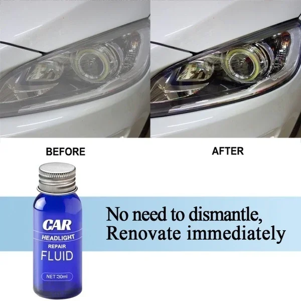 

Car Headlight Repair Liquid Headlight Polishing Maintenance Liquid Kit 30ML Rearview Mirror Coating Car Accessories
