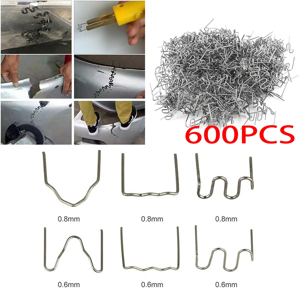 

600Pcs Hot Stapler Staples Stainless For Car Bumper Fender Welding Plastic Nylon PVC Repair Kit Standard Inner Corner Nail