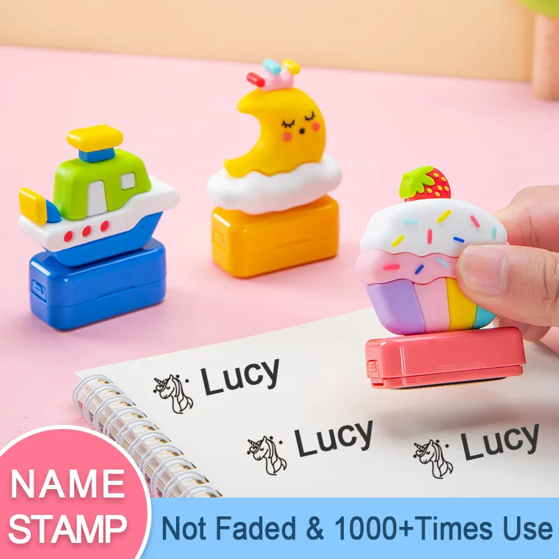

Customized Name Stamps Cute Cartoon Patterns Children's Clothing and Schoolbags for Marking Multi-Purpose Children's Stamps