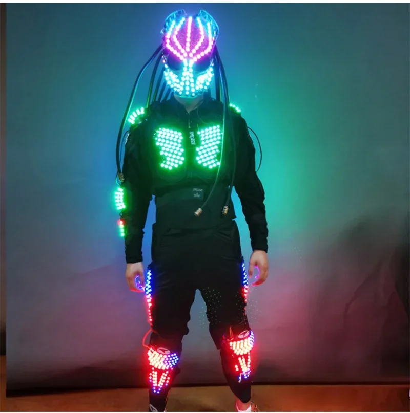Броня Робот Танец Хэллоуин Косплей Аниме Ночной Клуб Бар Шоу Светящийся Костюм