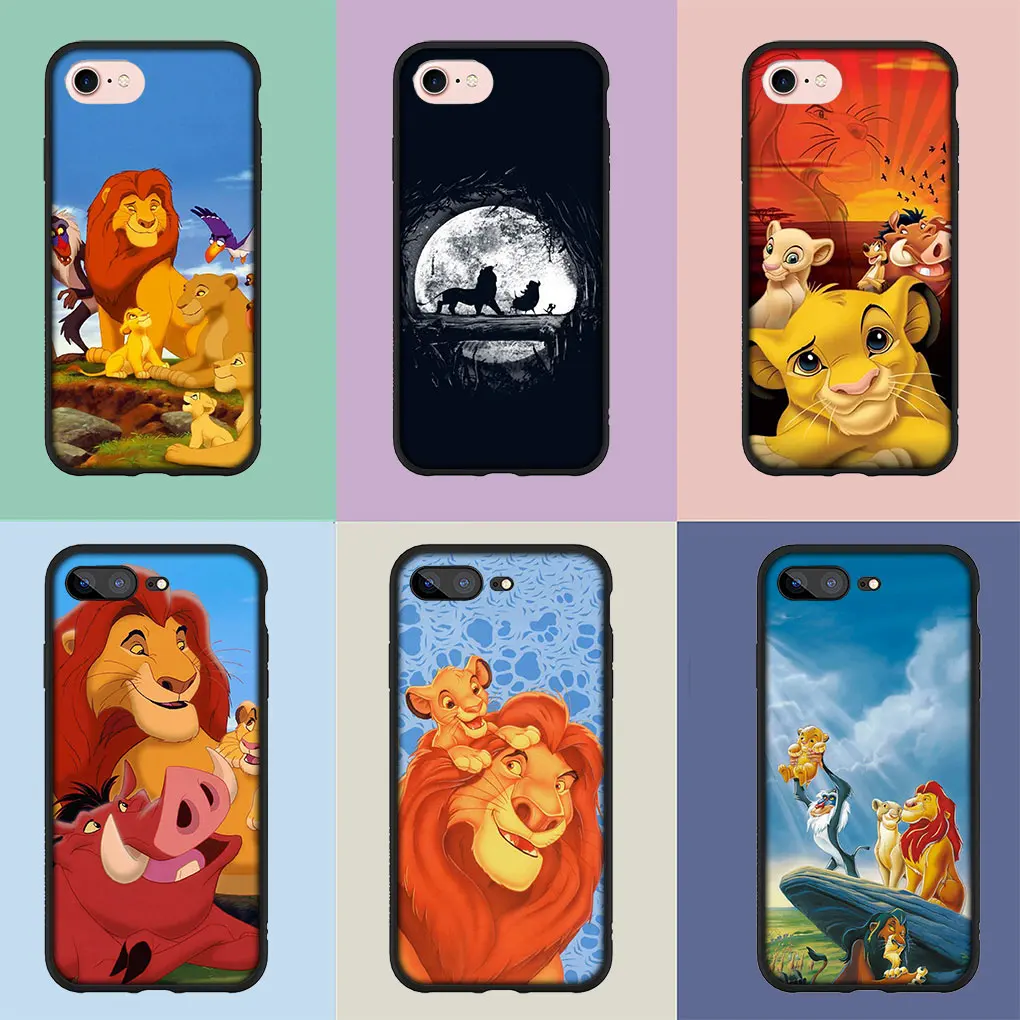 Мягкий чехол для телефона The Lion King iPhone 14 13 12 Mini 11 Pro X XR XS Max 6 7 8 Plus + SE 8+