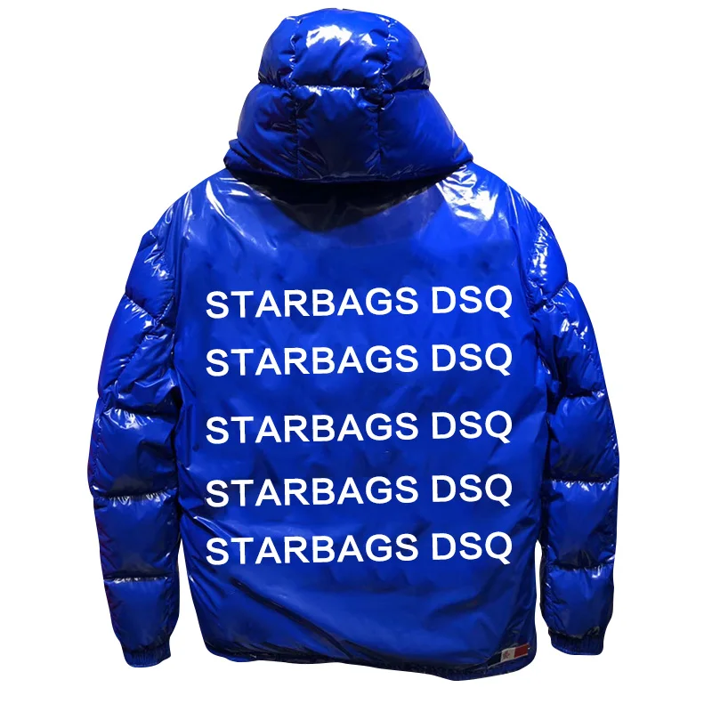 2022 new starbags down jacket, men's winter Hooded Jacket suitable for male students, thickened and warm long jacket，top quality