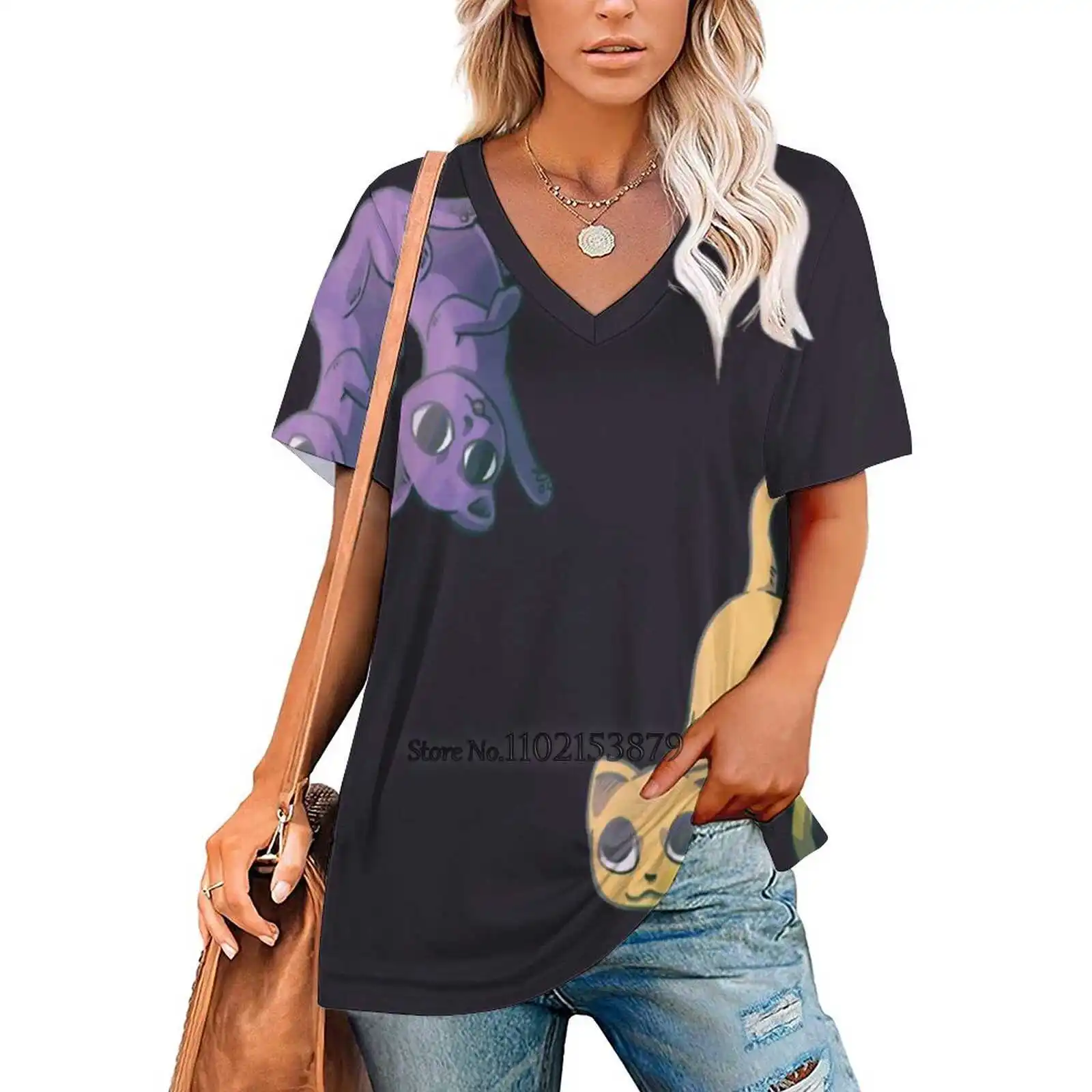 Женская футболка God Kittens повседневные топы с короткими рукавами на молнии