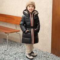 childrens white duck down winter jacket baby big girls snowy thickened hooded jacket