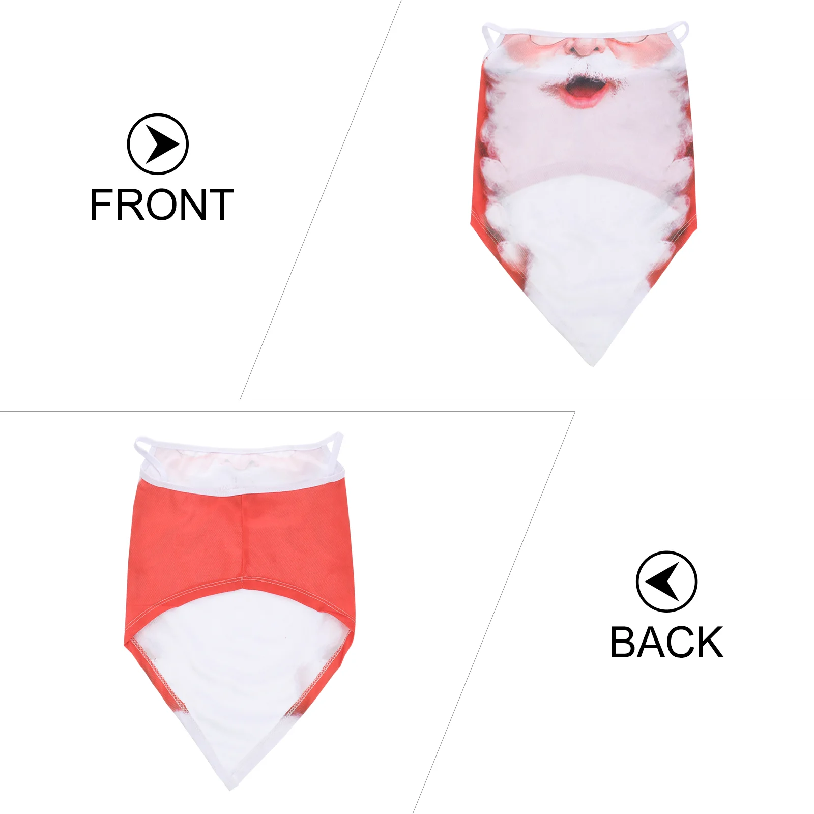 

2 Pcs Christmas Mask Neck Protector Riding Face Gifts Outdoor Printing Cycling Clothing Scarf Neckerchief Gaiter