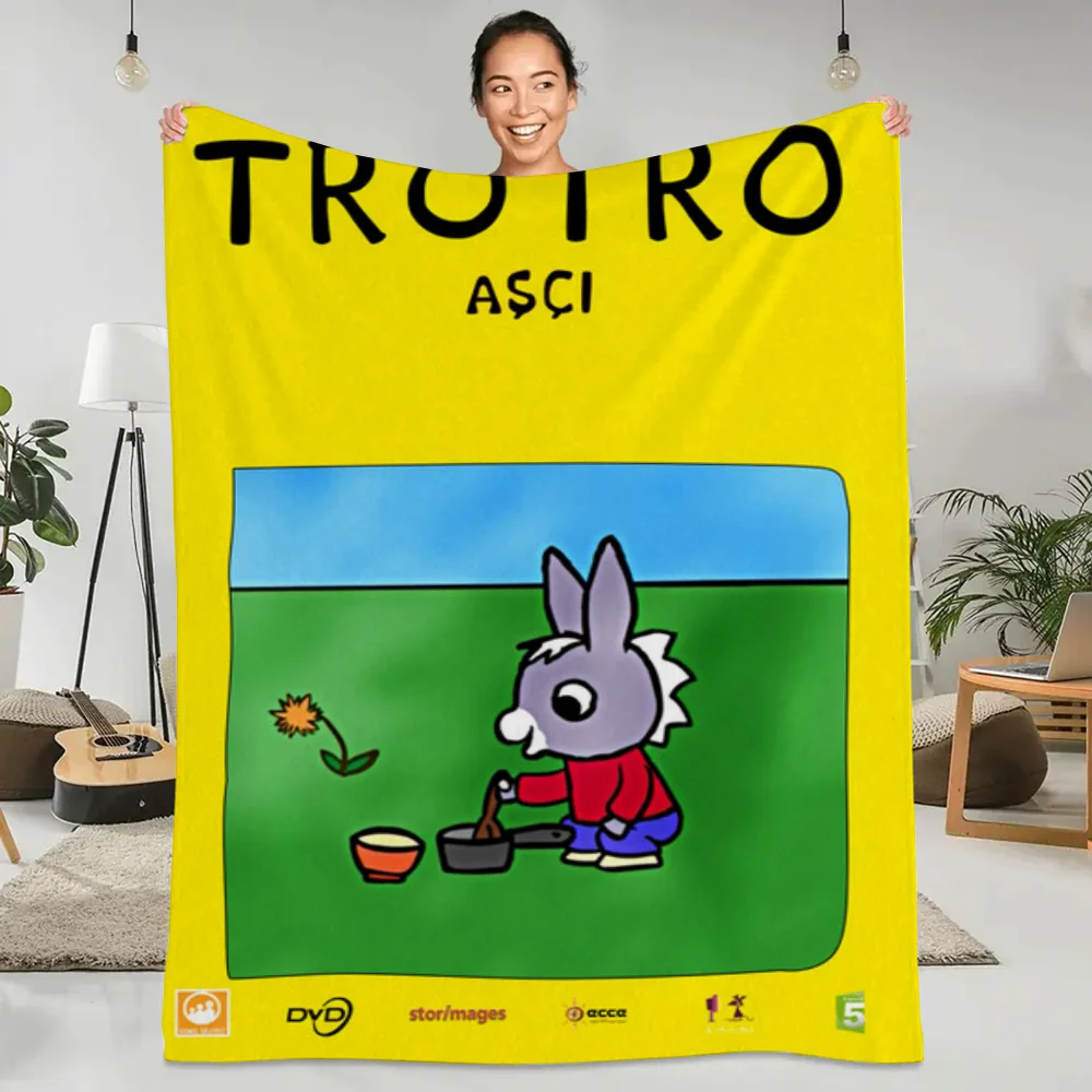 Мягкий Плюшевый Плед Trotro Для Взрослых Постельное Белье Из Микрофибры Вязаное