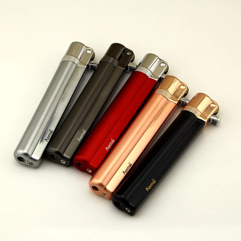 

Grinding Wheel Open Flame Butane Gas Lighter Personalized Creative Metal Lighter
