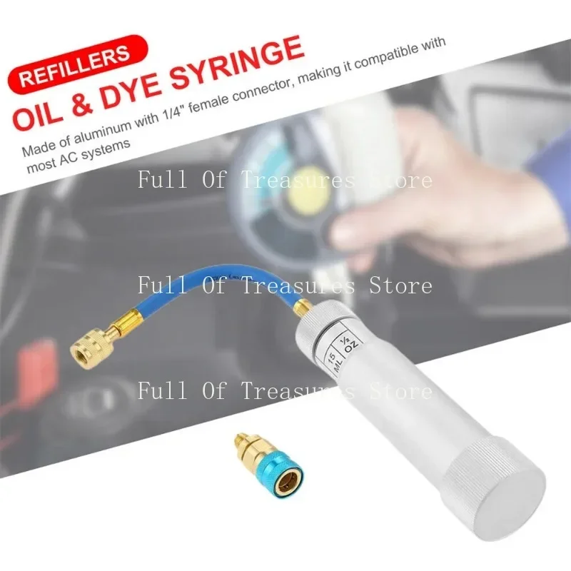 Авто A/C масло/инжектор красителя 1 унция с низким боковым адаптером 134a