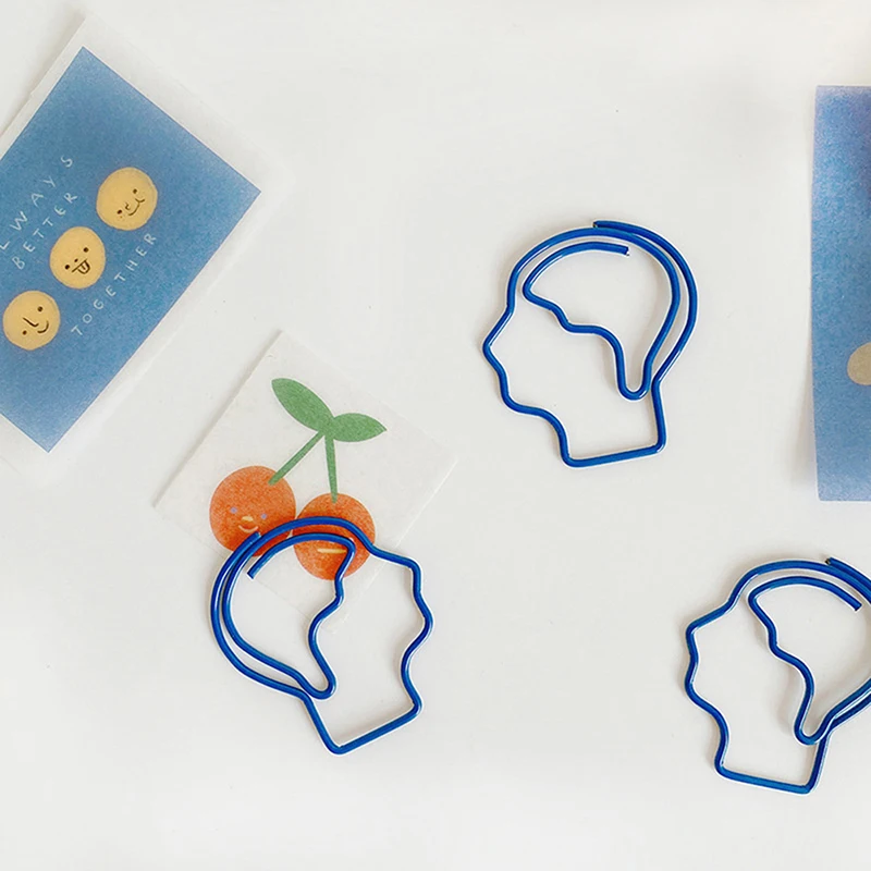 

10 шт. милый человек Аватар Закладка бумажная зажим школьная офисная поставка металлический материал Escolar Papelaria подарок канцелярские принадлежности