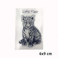 tiger animals plants clear stamps for diy scrapbooking card fairy transparent rubber stamps making photo album crafts template