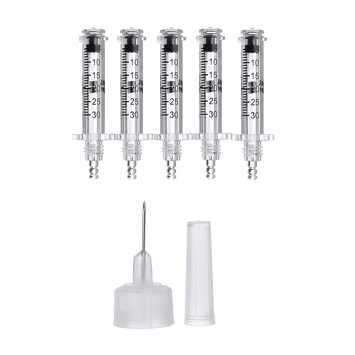

5pcs 0.3ml Syringe Ampoule head and needle for hyaluron acid pen Mesotherapy Gun Anti Wrinkle Lifting Lip face beauty injector