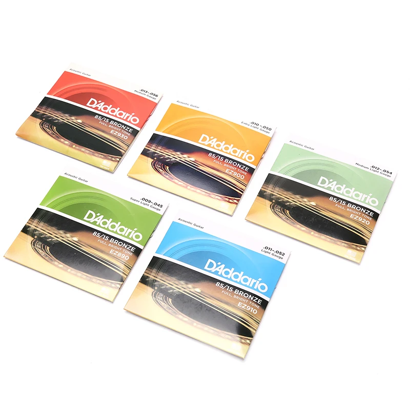1 PC One Set Of 6 Strings Acoustic Guitar Strings EZ890 - EZ930 85/15 Bronze Material Plucked Musical Instrument Accessories