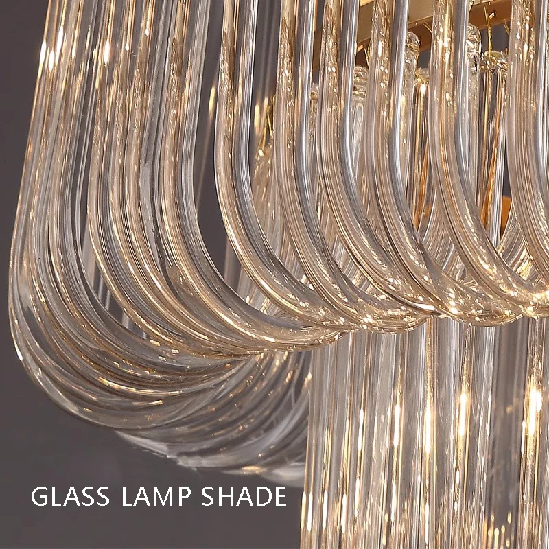 Люстры из латуни и стекла минималистичный дизайн 2024 Золотая Подвесная лампа