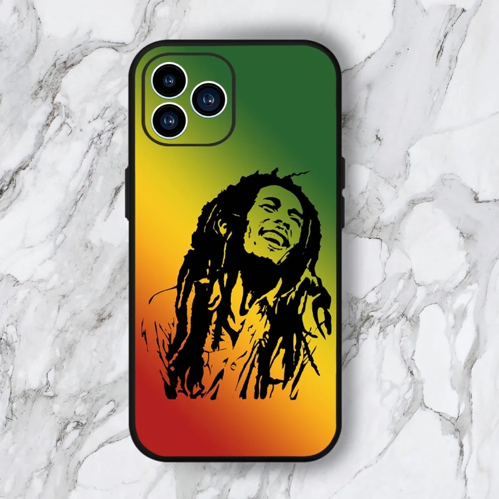 Чехол для телефона Singer B-Bob M-Marley iphone 15 14 13 12 11 Pro Max Mini X 7 8 Мягкий чехол