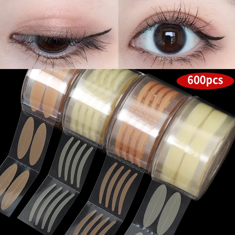 

Sdotter 600pcs/pack Invisible Eyelid Sticker Natural Lace Eye Lift Strips Double Eyelid Tape Adhesive Stickers Eye Tape Makeup