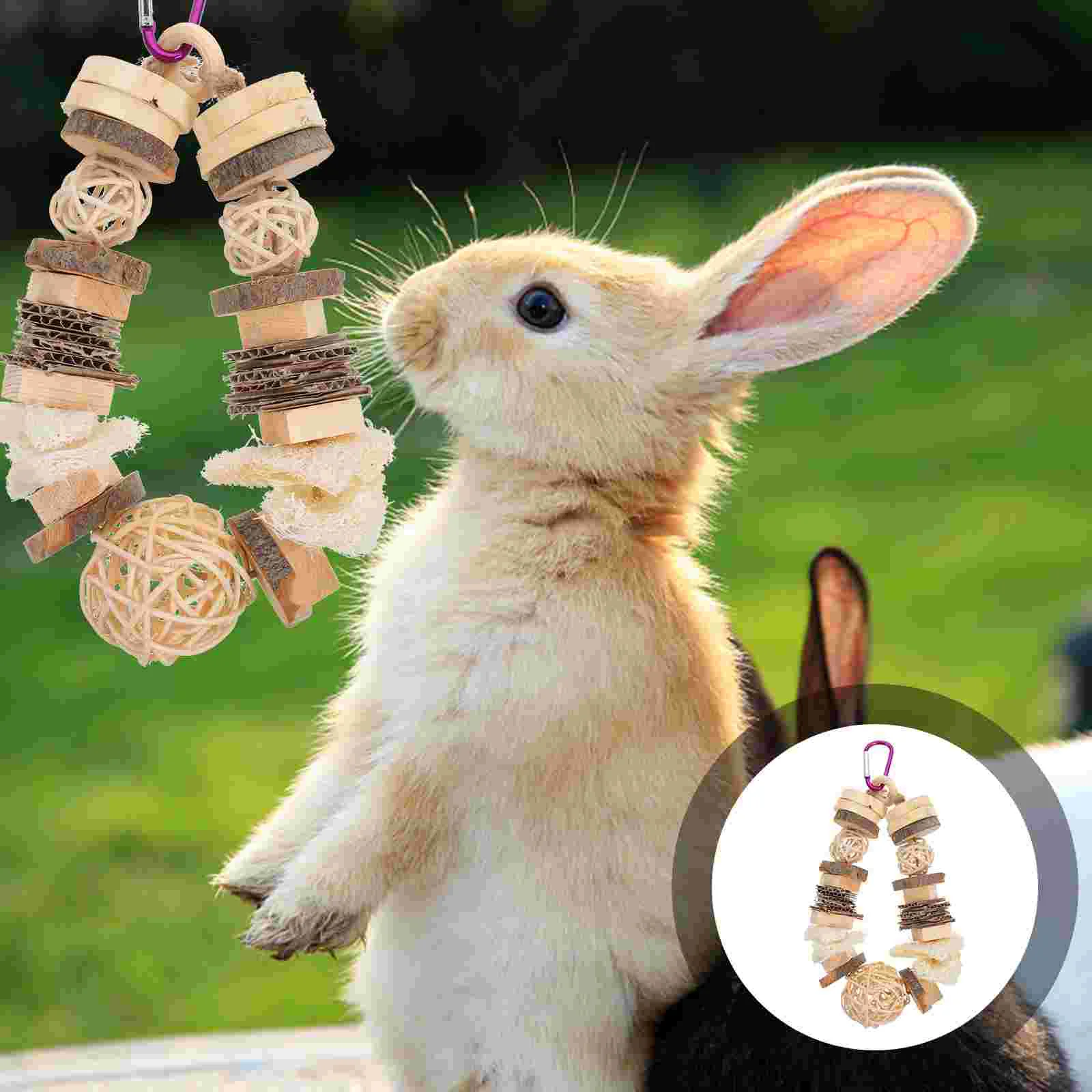 Деревянные подвесные веревки игрушки для хомяков морская свинка лакомства