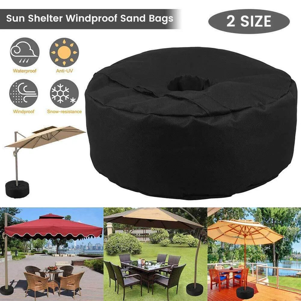 

1pc Heavy 600D Oxford Cloth Parasol Base Round Weights Umbrella Sandbag For Umbrellas And Beach Umbrellas Cantilever