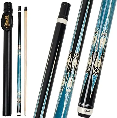 

Cue Stick, Billiard Cue Sticks with Hard Case, 2-Pieces 58" Pool Table Sticks, 13 mm Tip Pool Queue, 19-21 oz Pool Que