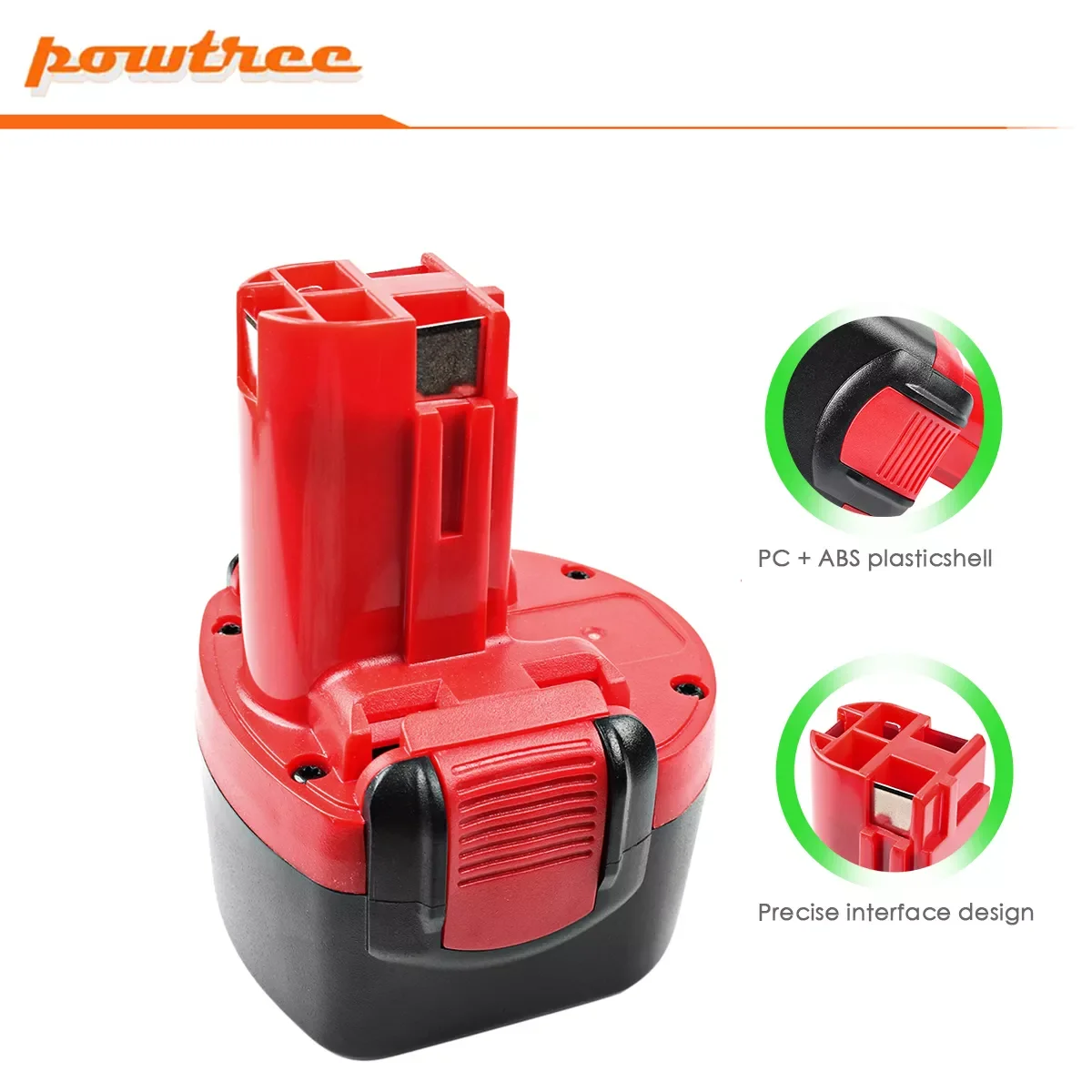 

Powtree 9.6V 4000mAh Rechargeable Battery for Bosch BAT048 BAT100 BAT119 2607335272 2607335461 GSR Power Tools Battery 9.6 V