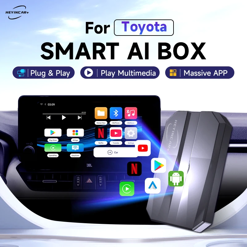 

2023 HEYINCAR DIY Smart AI Box Wireless Android Auto CarPlay For Toyota RAV4 Camry Corolla Crown Highlander Tacoma Yaris YouTube