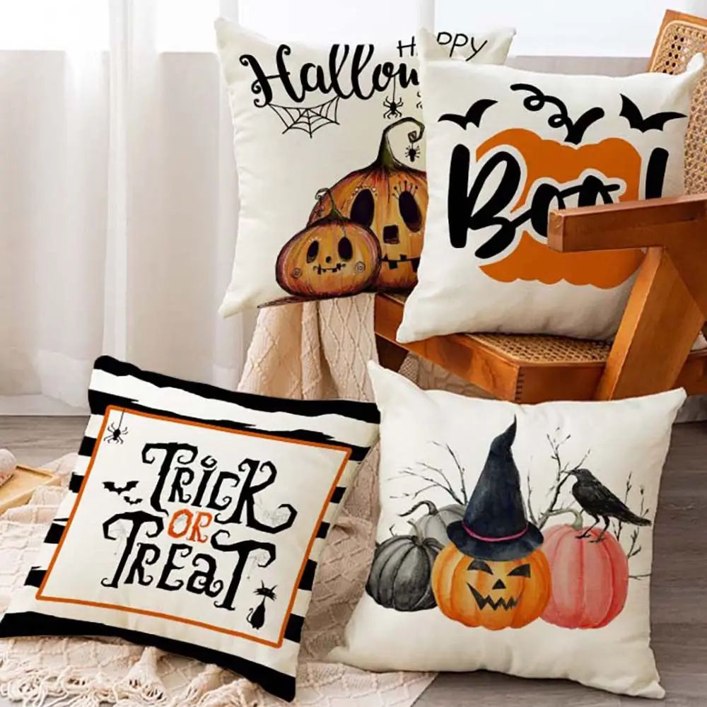 

Square For Home Living Room Pillowcase Sofa Gifts Halloween Decoration Pillow Case Cushion Cover Throw Pillow Cover
