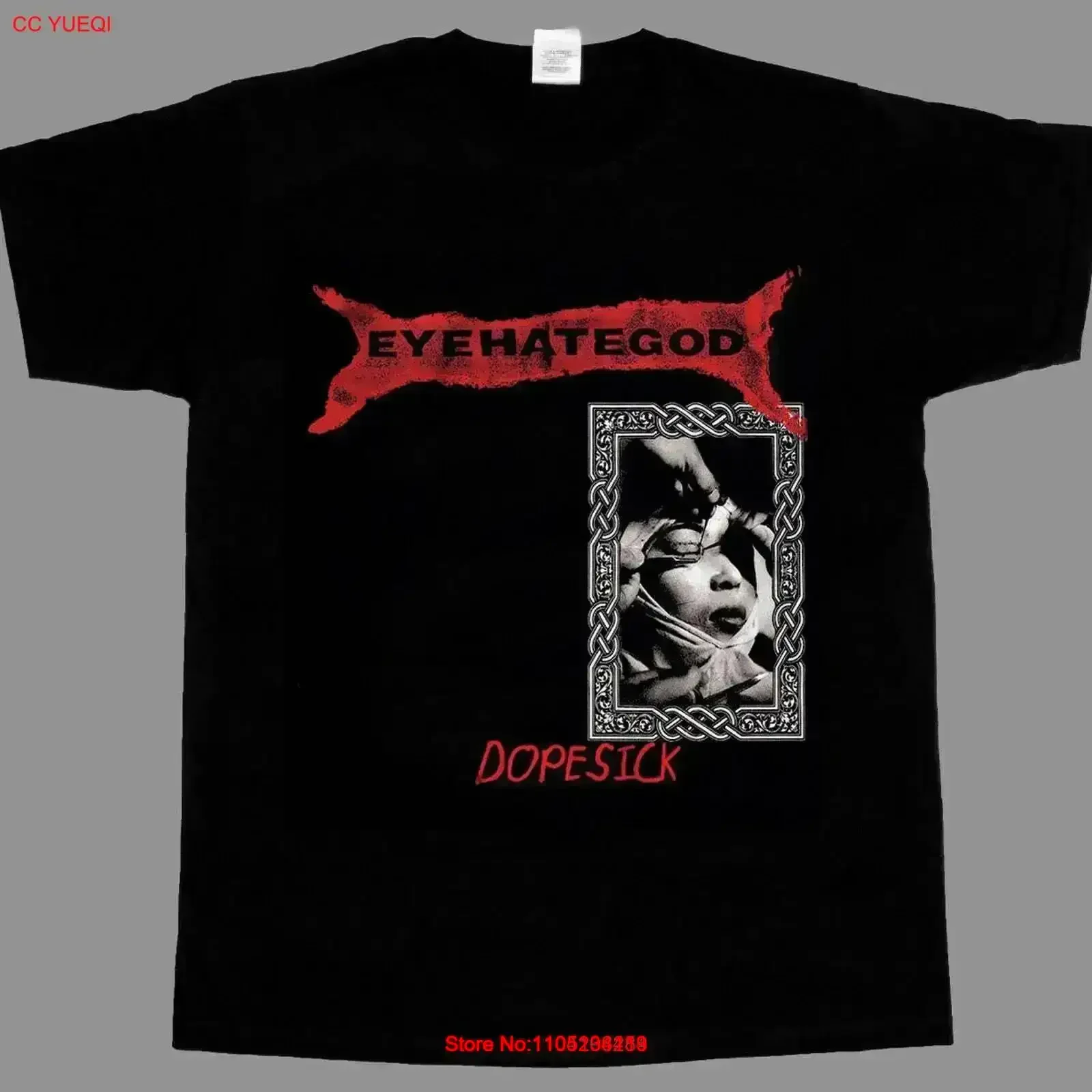 Фото Футболка Eyehategod Dopesick Heavy Metal Music, винтажный потертый слегка повседневный топ для повседневной носки, удобный винтажный топ с графикой №1