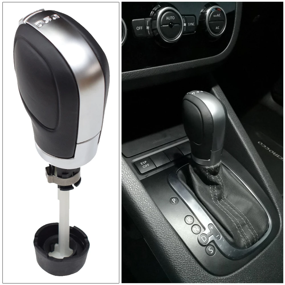 Автоматическая ручка переключения передач DSG Хромированная с кожей для VW Passat CC Golf