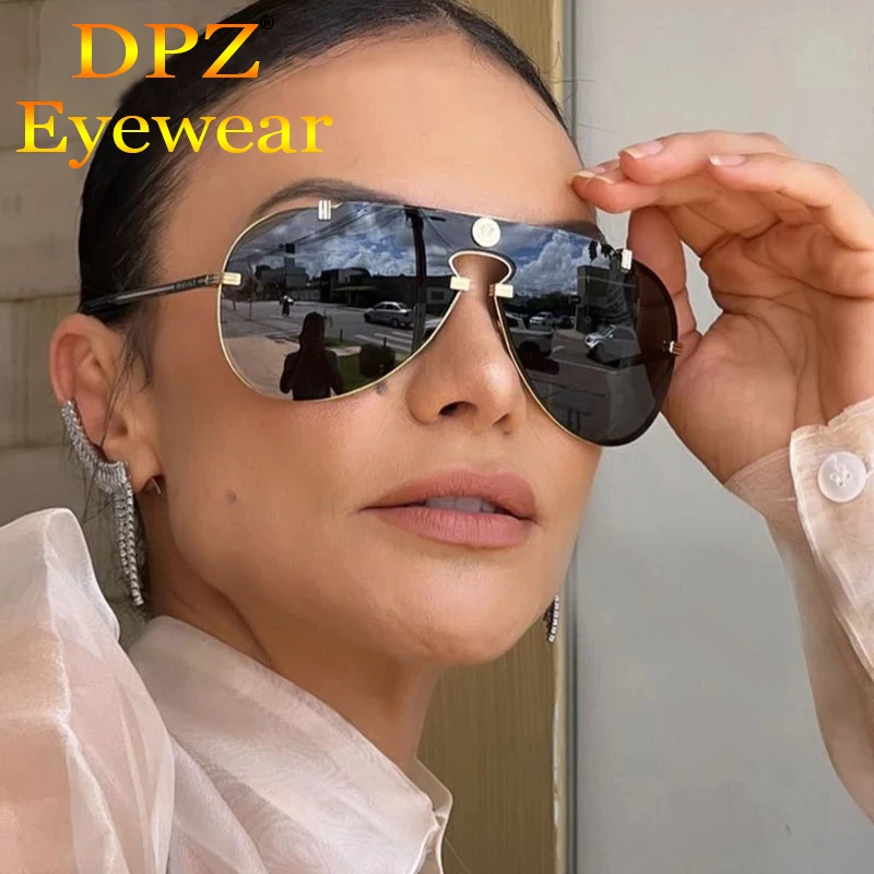 Очки-авиаторы солнцезащитные мужские и женские из сплава с градиентом