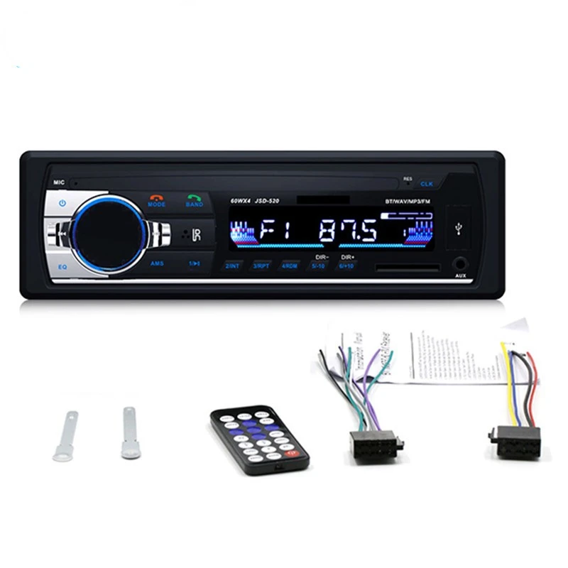 

Bluetooth Autoradio 12V Car Stereo Radio FM Aux-IN Input Receiver SD USB JSD-520 In-dash 1 din Car MP3 Multimedia Player