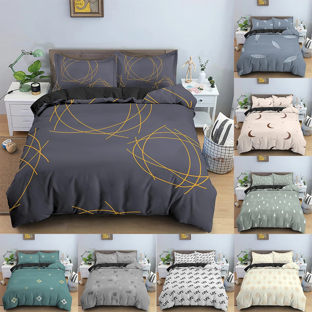 

3D Pattern Duvet Cover For Bedroom Printed Quilt Cover Twin Queen King Double Size Bedding Set Home Textile 220x240cm 2/3 PCS