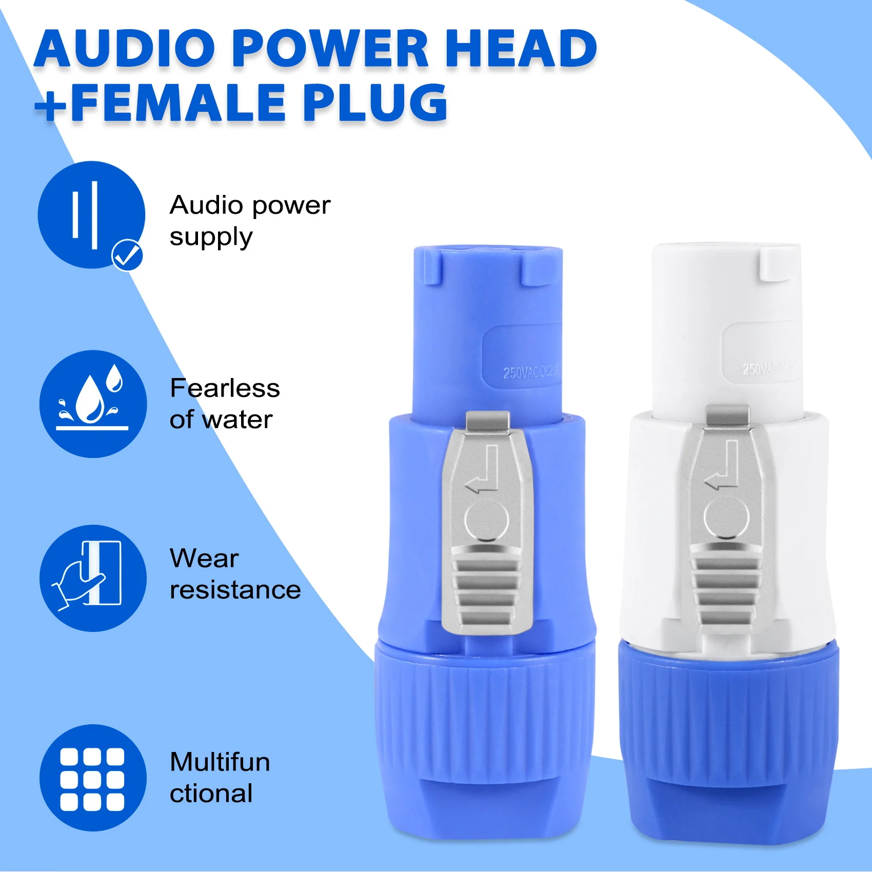 Адаптер панели разъема корпуса PowerCON Type A NAC3FCA+NAC3MPA-1