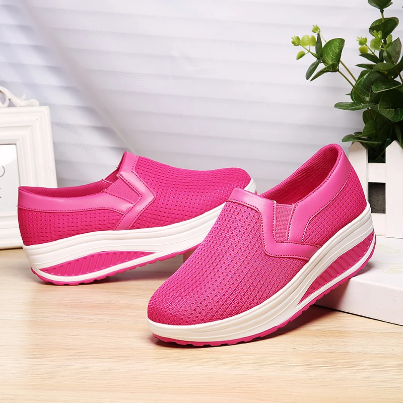 Women's Fashion Fitness Shake Shoes Casual Breathable Walking Shoe Comfortable Nurse Shoes